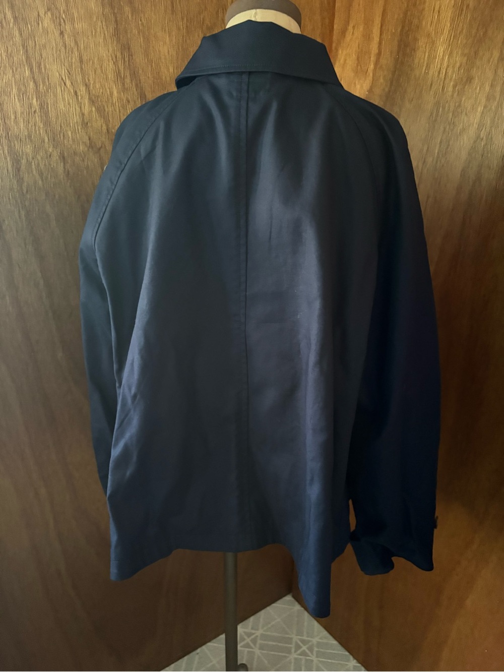 NEW POLO RALPH LAUREN SZ XL Navy Blue Cotton Twill Jacket Short Trench - Picture 4 of 11